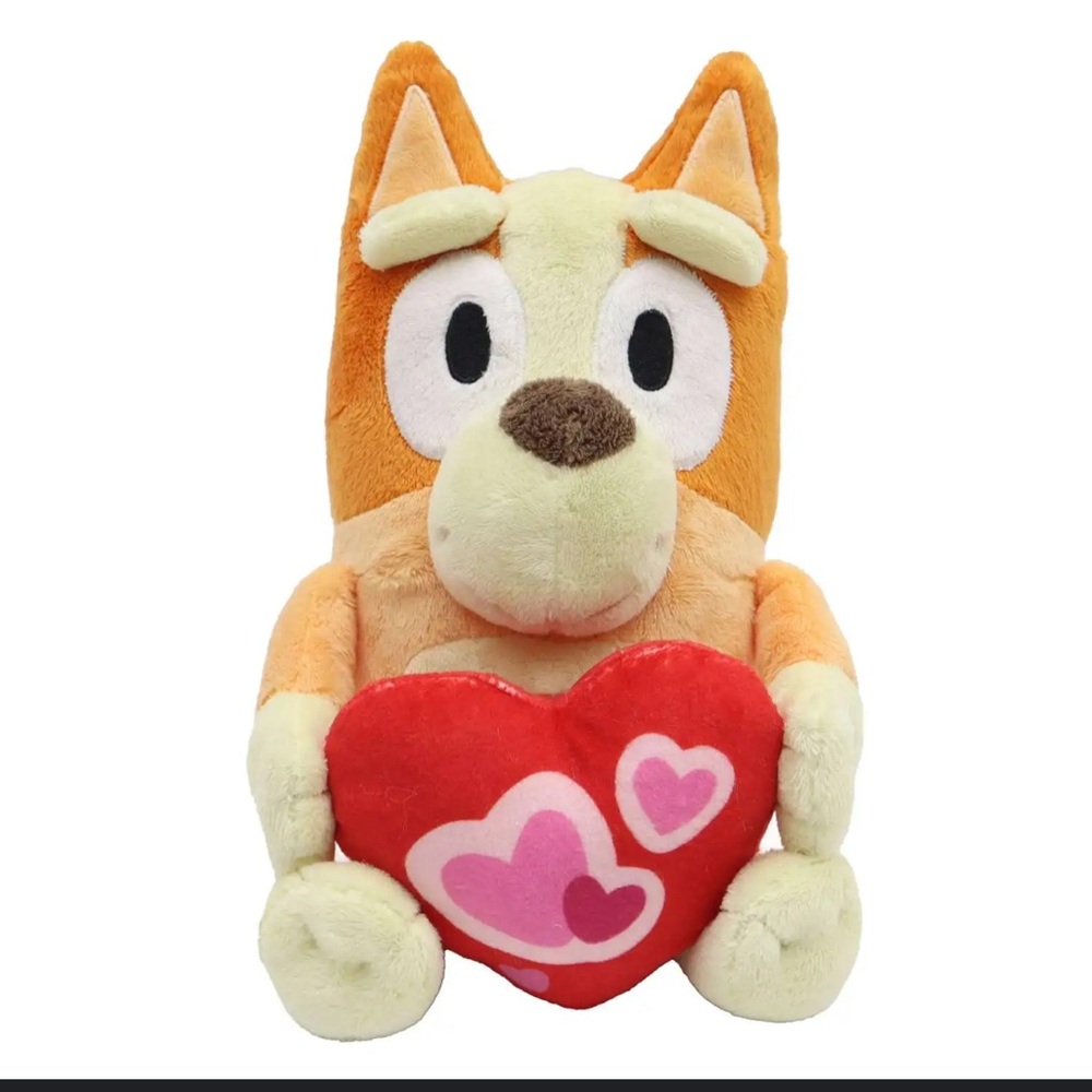 Bluey Friends Valentine's Day BingoPlush Holding Heart 12"